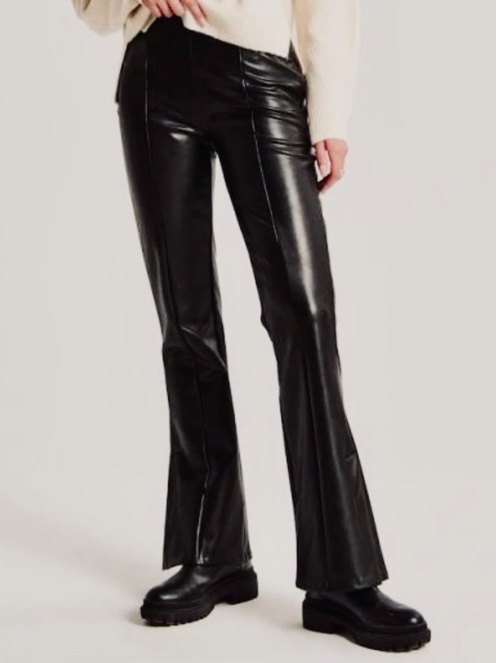 abercrombie and fitch faux leather pants size large